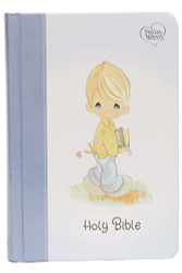 NKJV Precious Moments Small Hands Bible Blue Comfort Print