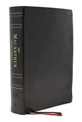 NKJV MacArthur Study Bible Genuine Leather Black Thumb-indexed