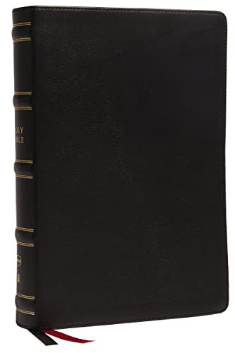 NKJV Single-Column Wide-Margin Reference Bible Genuine Leather