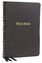 KJV Thinline Bible Large Print Genuine Leather Black Red Letter