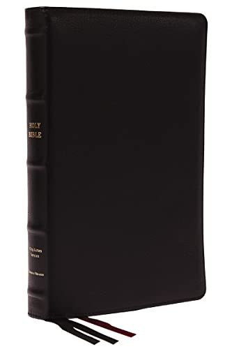 KJV Thinline Bible Large Print Premium Goatskin Leather Black