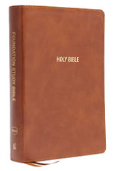 Foundation Study Bible NKJV - Brown Soft Leather