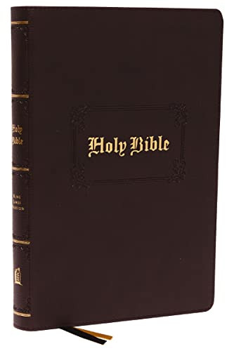 KJV Holy Bible Large Print Center-Column Reference Bible Brown