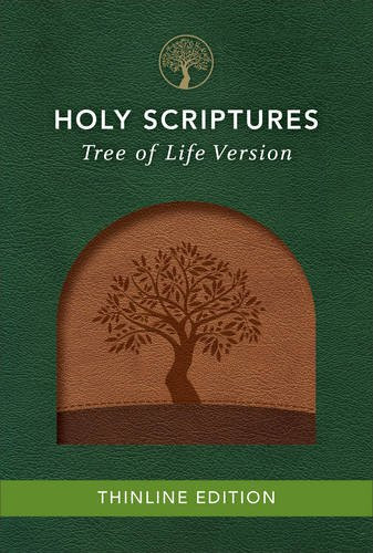 TLV Thinline Bible Holy Scriptures Walnut/Brown Tree Design