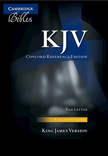 KJV Concord Reference Bible Black Calf Split Leather