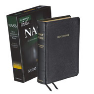 NASB Clarion Reference Bible Black Calf Split Leather