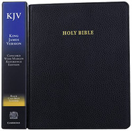 KJV Concord Wide Margin Reference Bible Black Calf Split Leather