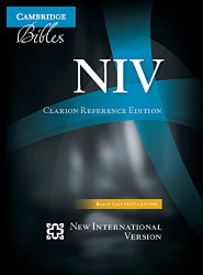 NIV Clarion Reference Bible Black Calf Split Leather NI484