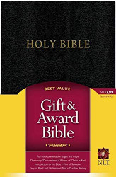 Gift and Award Bible NLT (Red Letter Imitation Leather Black)