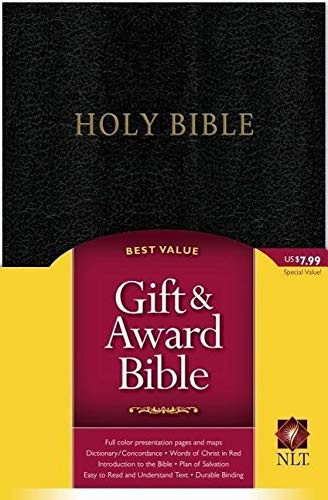 Gift and Award Bible NLT (Red Letter Imitation Leather Black)