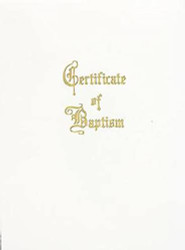 Traditional Steel-Engraved Child Baptism Certificate (Pkg of 3)