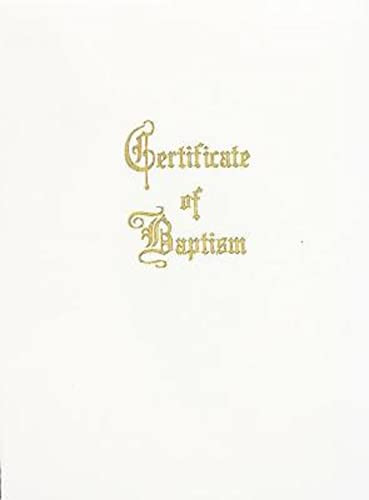Traditional Steel-Engraved Child Baptism Certificate (Pkg of 3)