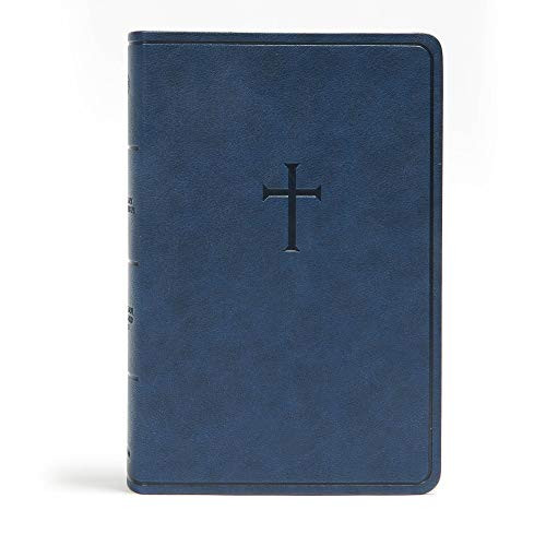 CSB Everyday Study Bible Navy Cross LeatherTouch Black Letter Study