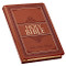 KJV Holy Bible Thinline Large Print Tan Faux Leather w/Thumb Index
