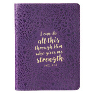 Christian Art Gifts Classic Handy-sized Journal All This Through Him