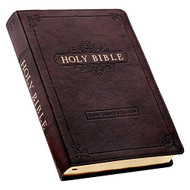 KJV Holy Bible Giant Print Full-Size Dark Brown Faux Leather