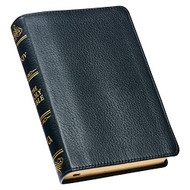 KJV Holy Bible Compact Premium Full Grain Black Leather Red Letter Edition