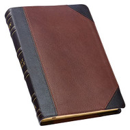 KJV Holy Bible Thinline Large Print Premium Full Grain Leather Red