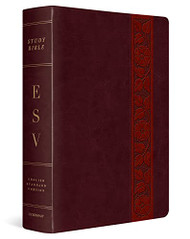 ESV Study Bible Large Print - TruTone Mahogany Trellis Design