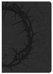 NKJV Large Print Compact Reference Bible Charcoal LeatherTouch