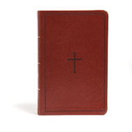 CSB Large Print Personal Size Reference Bible Brown LeatherTouch