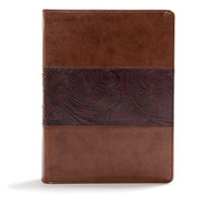 CSB Study Bible Mahogany LeatherTouch Indexed Red Letter Study