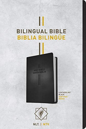 Bilingual Bible / Biblia bilingue NLT/NTV (LeatherLike Black)