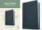 NLT Thinline Reference Holy Bible - Red Letter Genuine Leather Navy