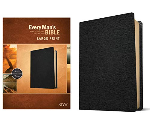 Every Man's Bible NIV Large Print (Genuine Leather Black)