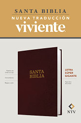Santa Biblia NTV letra super gigante - Tapa dura Vino tinto Letra