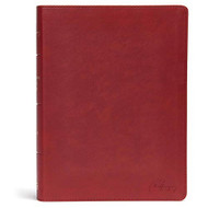 KJV Spurgeon Study Bible Crimson LeatherTouch Black Letter Pure