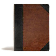 CSB Tony Evans Study Bible Black/Brown LeatherTouch Indexed Black