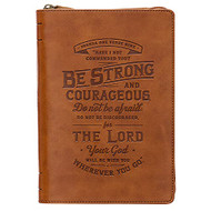 Classic Faux Leather Journal Be Strong And Courageous Joshua 1