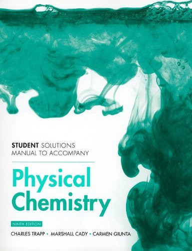 Student Solutions Manual For Physical Chemistry