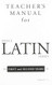 Teacher's Manual for Henle Latin Series