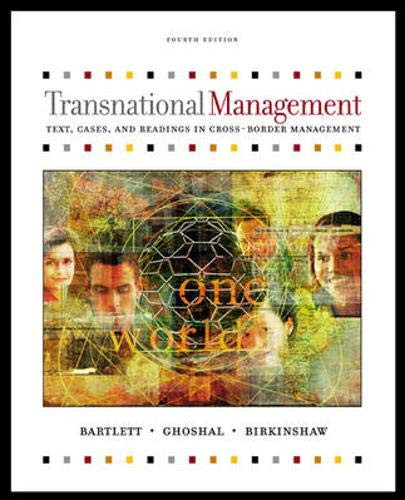 Transnational Management: Text and Cases