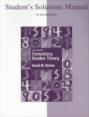 Student's Solutions Manual to accompany Elementary Number Theory