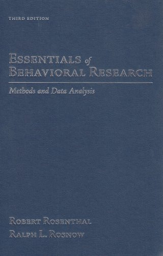 Essentials of Behavioral Research: Methods and Data Analysis