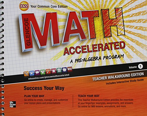 Glencoe Math Accelerated A Pre-Algebra Program Volume 1 Teacher