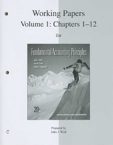 Fundamental Accounting Principles: Chapters 1-12