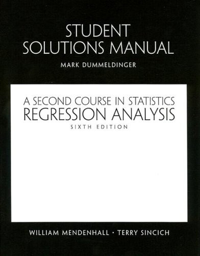 Student Solutions Manual for Second Course in Statistics