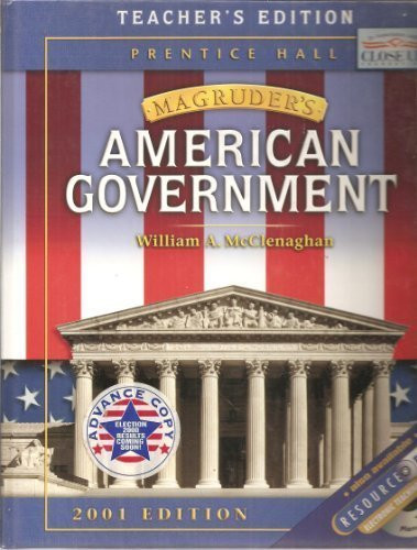 Prentice Hall Magruders American Government Teacher Edition 2001 Isbn