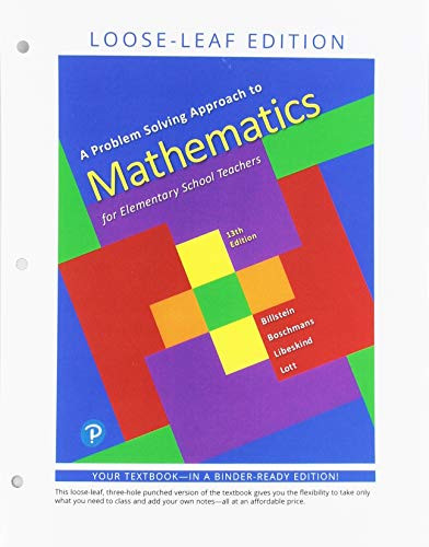 Problem Solving Approach to Mathematics for Elementary School