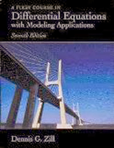 First Course In Differential Equations With Modeling Applications