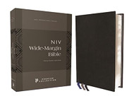 NIV Wide Margin Bible Premium Goatskin Leather Black Premier