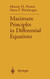 Maximum Principles in Differential Equations