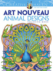 Dover Creative Haven Art Nouveau Animal Designs Coloring Book