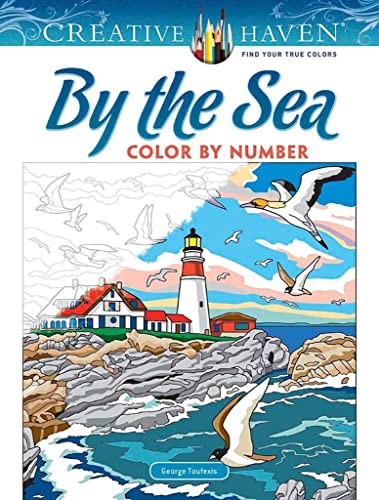 Creative Haven By the Sea Color by Number - Creative Haven Coloring