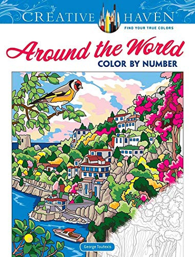 Creative Haven Around the World Color by Number - Creative Haven