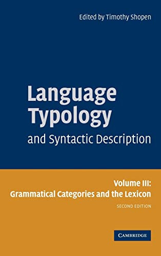 Language Typology and Syntactic Description Volume 3